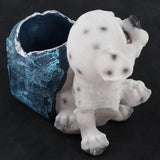 Maxbell Maxbell Resin Dog Pen Pot Pencil Brush Holder Desk Organizer Home Desk Decoration D