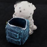 Maxbell Maxbell Resin Dog Pen Pot Pencil Brush Holder Desk Organizer Home Desk Decoration D