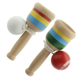 Wooden Kendama Ball And Cup Skill Game Traditional Japanese Game Toy - White - Aladdin Shoppers