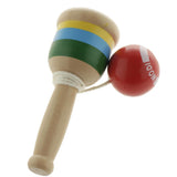 Wooden Kendama Ball And Cup Skill Game Traditional Japanese Game Toy - Red - Aladdin Shoppers