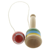 Wooden Kendama Ball And Cup Skill Game Traditional Japanese Game Toy - Red - Aladdin Shoppers