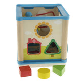 Wooden 5-Sided Activity Center with Beads Mazes, Gears, Shape Sorter Blocks, Developmental Toy for Baby Toddler - Aladdin Shoppers