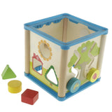 Wooden 5-Sided Activity Center with Beads Mazes, Gears, Shape Sorter Blocks, Developmental Toy for Baby Toddler - Aladdin Shoppers