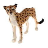 Maxbell 1Pcs Simulated Animal Cute Leopard Ornament Lifelike Furry Leopard Model Touching Smoothly For Lovely Baby Kids - Aladdin Shoppers