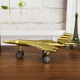 Maxbell Maxbell Metal Craft Jet Airplane Model Air Force Aircraft Sculpture Made From Shells Casings Shaped Army Toy Home Decor Gift #B