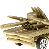 Maxbell Maxbell Creative Gold Shell Casing Army Tank Model - Decorative Artillery Artwork Metal Craft Model - Home Decorations Craft Gifts #B