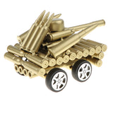 Maxbell Maxbell Creative Gold Shell Casing Army Tank Model - Decorative Artillery Artwork Metal Craft Model - Home Decorations Craft Gifts #B