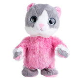 Maxbell Soft Talking Cat Kitten Repeat What You Say Electronic Pet Walking Plush Toy, Birthday Christmas Gift for Baby Kids - Pink - Aladdin Shoppers