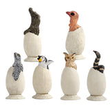 Maxbell Maxbell 6pcs PVC Zoo Animal Eggs Figure Toys Wildlife Animal Egg Figurine Party Supplies