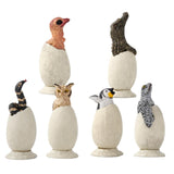 Maxbell Maxbell 6pcs PVC Zoo Animal Eggs Figure Toys Wildlife Animal Egg Figurine Party Supplies