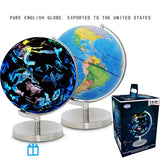 Maxbell Maxbell 2 in 1 Lighted World Globe & Illuminated Glowing Constellation Map, Kids Geography Educational Toy