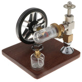 Maxbell Maxbell Adjustable Speed 200-500RPM Free Piston Stirling Engine Motor Steam Heat Power Generator Kits Wooden Base Science Toy