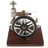 Maxbell Maxbell Adjustable Speed 200-500RPM Free Piston Stirling Engine Motor Steam Heat Power Generator Kits Wooden Base Science Toy