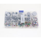 Maxbell 1100pcs 5-25mm Plastic Self-adhesive Wiggle Googly Eyes For Teddy Bear Dolls DIY - Aladdin Shoppers