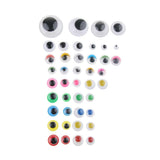 Maxbell 1100pcs 5-25mm Plastic Self-adhesive Wiggle Googly Eyes For Teddy Bear Dolls DIY - Aladdin Shoppers