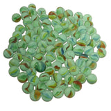 Maxbell Set of 100 Green Petal Marbles (16mm) for Chinese Checkers & Marble Run Game Toy Kids DIY Craft, Fish Tank Home Decoration