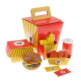 Maxbell Fast Food Durable Pretend Playset Food Hamburger French Fries Variety Toys Gift for Kid Toddlers - Aladdin Shoppers