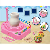 Maxbell Electronic Pottery Studio Clay Moulding Station Playset Kids Play Clay Art Crafts DIY Educational Creative Toy –Pink - Aladdin Shoppers