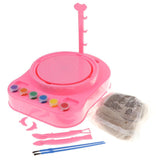 Maxbell Electronic Pottery Studio Clay Moulding Station Playset Kids Play Clay Art Crafts DIY Educational Creative Toy –Pink - Aladdin Shoppers