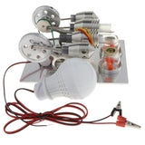 Maxbell Stirling Engine (Double-Cylinder Parallel) - Conversion of Heat Energy to Electric Energy - Aladdin Shoppers