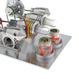 Maxbell Stirling Engine (Double-Cylinder Parallel) - Conversion of Heat Energy to Electric Energy - Aladdin Shoppers
