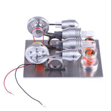 Maxbell Stirling Engine (Double-Cylinder Parallel) - Conversion of Heat Energy to Electric Energy - Aladdin Shoppers