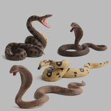 Maxbell Set of 4pcs Python Boa Cobra Snake Model Plastic Wildlife Jungle Forest Ocean Animals Action Figure Eduactional Toys Playset - Aladdin Shoppers