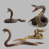 Maxbell Set of 4pcs Python Boa Cobra Snake Model Plastic Wildlife Jungle Forest Ocean Animals Action Figure Eduactional Toys Playset - Aladdin Shoppers