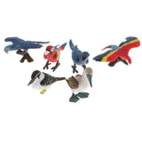 Maxbell Set of 6pcs Macaw Parrot Kookaburra Brid Model Plastic Wildlife Jungle Forest Ocean Animals Action Figure Eduactional Toys Playset - Aladdin Shoppers