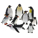 Maxbell Set of 9pcs Penguin Family Model Plastic Wildlife Jungle Forest Ocean Animals Action Figure Eduactional Toys Playset - Aladdin Shoppers