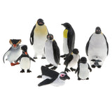 Maxbell Set of 9pcs Penguin Family Model Plastic Wildlife Jungle Forest Ocean Animals Action Figure Eduactional Toys Playset - Aladdin Shoppers