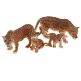 Maxbell 4Pcs Plastic Realistic Jaguar Wild Animal Model Action Figure Doll Toy for Kids Toddlers, Home Decor, Collection - Aladdin Shoppers