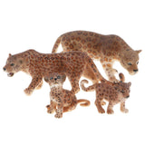 Maxbell 4Pcs Plastic Realistic Jaguar Wild Animal Model Action Figure Doll Toy for Kids Toddlers, Home Decor, Collection - Aladdin Shoppers