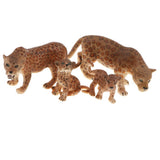 Maxbell 4Pcs Plastic Realistic Jaguar Wild Animal Model Action Figure Doll Toy for Kids Toddlers, Home Decor, Collection - Aladdin Shoppers