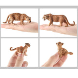 Maxbell 4Pcs Plastic Realistic Jaguar Wild Animal Model Action Figure Doll Toy for Kids Toddlers, Home Decor, Collection - Aladdin Shoppers