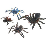 Maxbell Maxbell 4Pcs Plastic Realistic Spider Model Action Figure Toy for Kids Toddlers, Home Decor, Collection