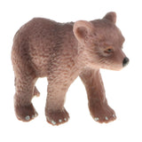 Maxbell Realistic Brown Bear Wildlife Model, Animal Action Figure Toy for Kids Toddlers, Home Decor, Collection, 4 Pieces - Aladdin Shoppers