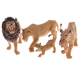 Maxbell 5Pcs Plastic Realistic Lion & Lioness Wild Animal Model Action Figure Doll Toy for Kids Toddlers, Home Decor, Collection - Aladdin Shoppers