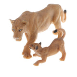 Maxbell 5Pcs Plastic Realistic Lion & Lioness Wild Animal Model Action Figure Doll Toy for Kids Toddlers, Home Decor, Collection - Aladdin Shoppers