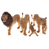 Maxbell 5Pcs Plastic Realistic Lion & Lioness Wild Animal Model Action Figure Doll Toy for Kids Toddlers, Home Decor, Collection - Aladdin Shoppers