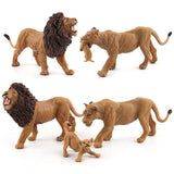 Maxbell 5Pcs Plastic Realistic Lion & Lioness Wild Animal Model Action Figure Doll Toy for Kids Toddlers, Home Decor, Collection - Aladdin Shoppers