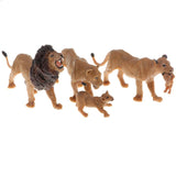 Maxbell 5Pcs Plastic Realistic Lion & Lioness Wild Animal Model Action Figure Doll Toy for Kids Toddlers, Home Decor, Collection - Aladdin Shoppers