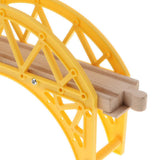 Maxbell Wooden Trains Railway Set Compatible Accessories - Yellow Bridge - Aladdin Shoppers