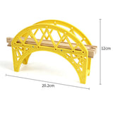Maxbell Wooden Trains Railway Set Compatible Accessories - Yellow Bridge - Aladdin Shoppers