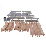 2pcs Wooden Trains Railway Set Compatible Accessories  Spiral Track