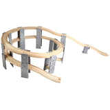 2pcs Wooden Trains Railway Set Compatible Accessories  Spiral Track