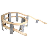 2pcs Wooden Trains Railway Set Compatible Accessories  Spiral Track