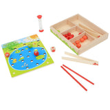 Kids Montessori Educational Wooden Toy, Colorful Clip Ball Board Game Playset in a Wooden Box for Boys and Girls Gift - Aladdin Shoppers