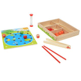 Kids Montessori Educational Wooden Toy, Colorful Clip Ball Board Game Playset in a Wooden Box for Boys and Girls Gift - Aladdin Shoppers