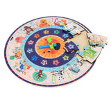 Maxbell Maxbell 2in1 Wooden Jigsaw Puzzle Clock Teaching Clock Blocks Toy Time Educational